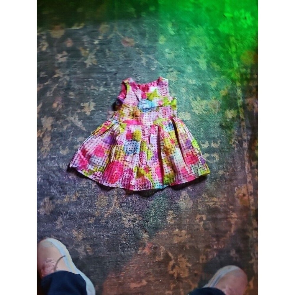 NWT The Children's Place Colorful Floral Ruffle Sleeveless Dress Size 3t Easter